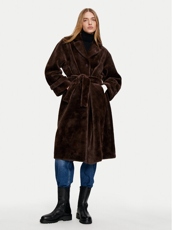 Dixie Dixie Kevad-sügis mantel K330K003A Pruun Regular Fit