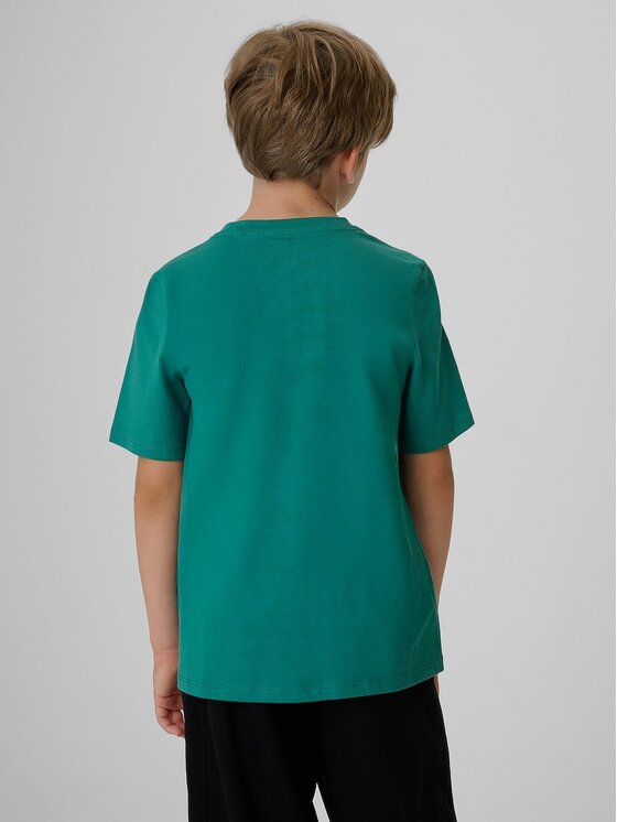 4F 4F T-Shirt 4FJKAW26TTSHM4456-46S Zielony Regular Fit
