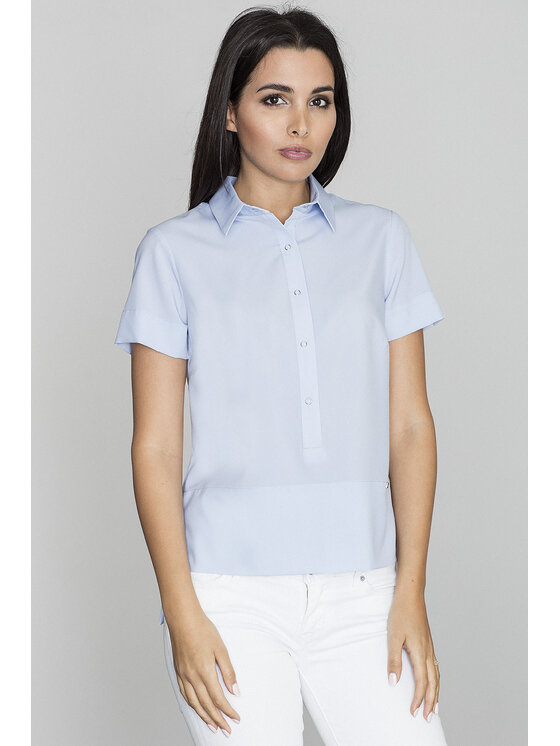 FIGL FIGLFIGL Blusa M548 Blu Regular Fit