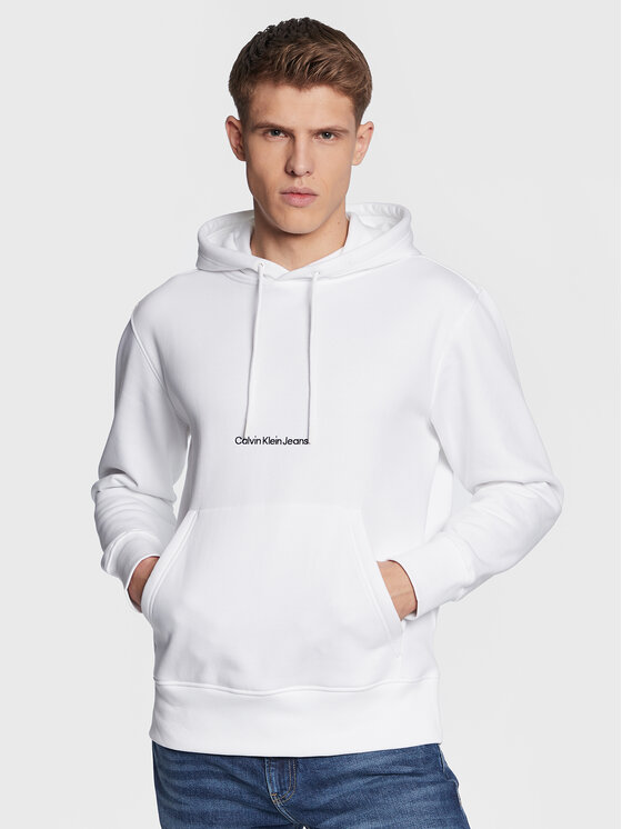 Calvin Klein Jeans Calvin Klein Jeans Суитшърт J30J322894 Бял Regular Fit