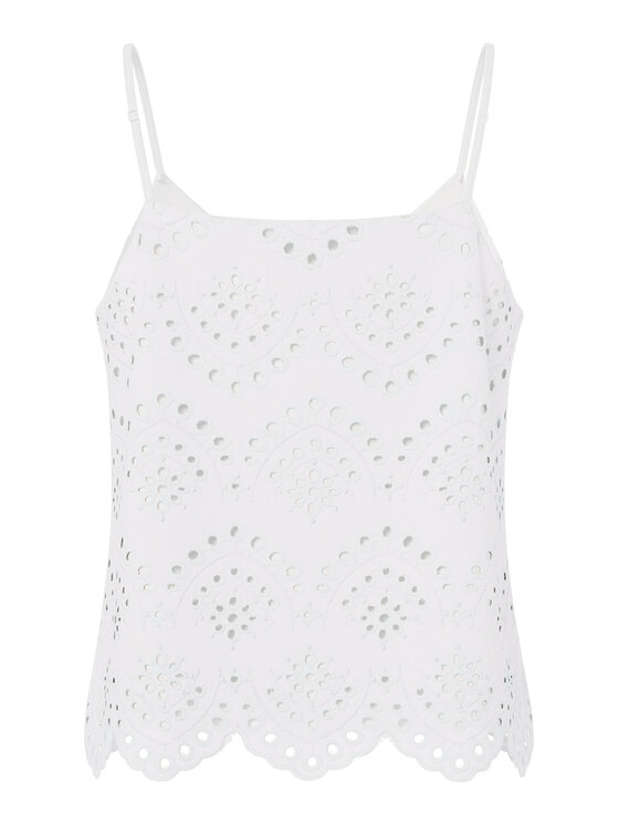 Pieces Pieces Top Vilde 17156563 Biały Regular Fit