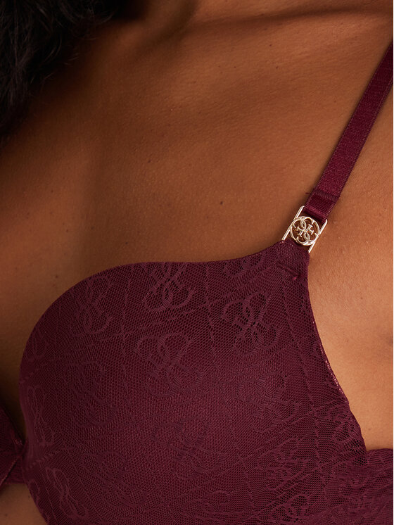 Guess Guess Бюстгальтер push-up O5RC12 KCLB0 Бордовий