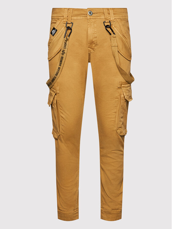 Alpha Industries Alpha Industries Spodnie materiałowe Utility 128202 Brązowy Slim Fit