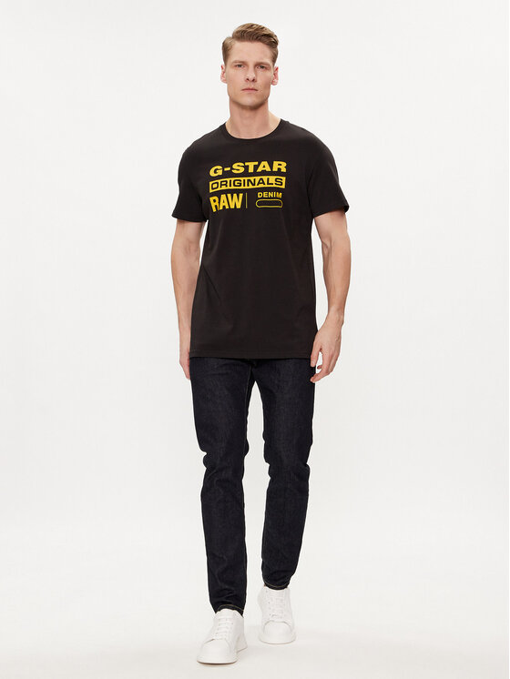 G-Star Raw G-Star Raw T-Shirt Graphic 8 R T S\s D14143-336-6484 Czarny Regular Fit