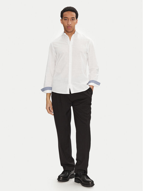 Tom Tailor Tom Tailor Koszula 1045087 Biały Regular Fit