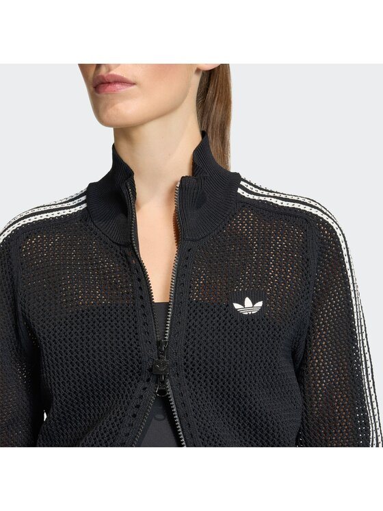 adidas adidas Kardigan Knitted Crochet Firebird KC6497 Crna Slim Fit