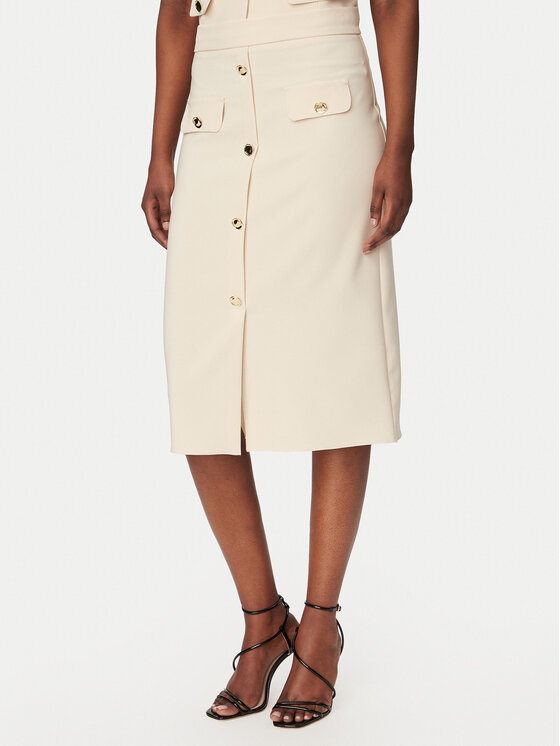 Rinascimento Rinascimento Bleistiftrock CFC0128271003 Beige Slim Fit