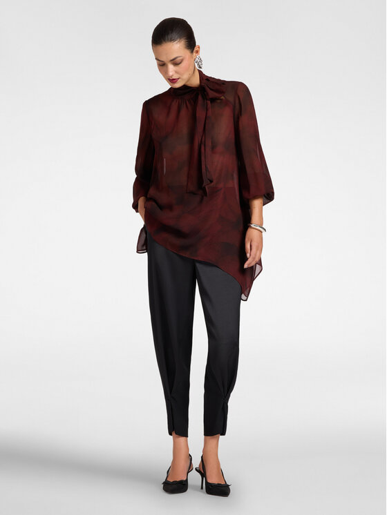 Elena Mirò Elena Mirò Bluzka 2024Z000078N001 Bordowy Regular Fit