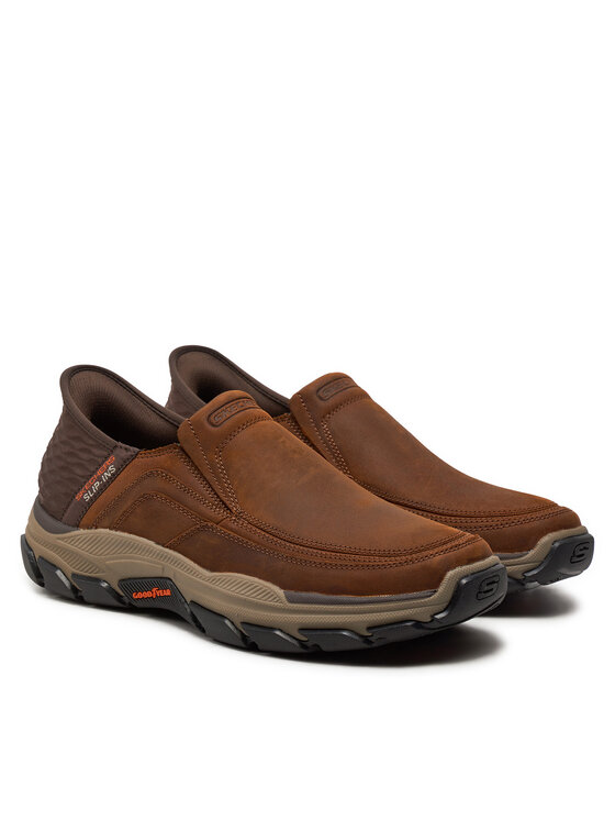 Skechers Skechers Sneakersy Skechers Slip-Ins Respected - Elgin Brązowy