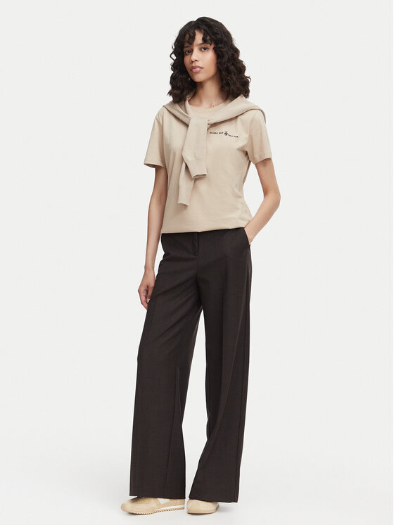 Beverly Hills Polo Club Beverly Hills Polo Club T-särk P-SS26W-TS085 Beež Regular Fit