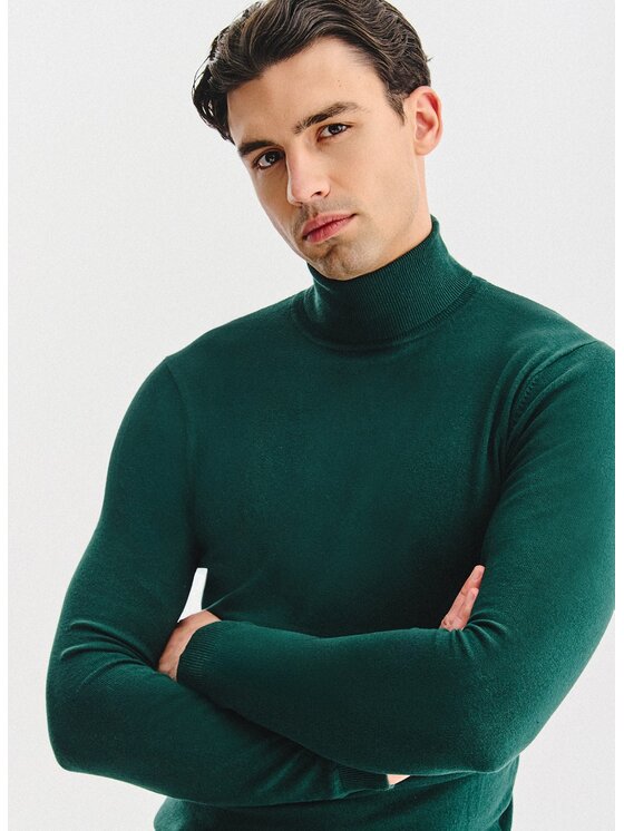 Pako Lorente Pako Lorente Sweter P25WB-2X-025 Zielony Classic Fit
