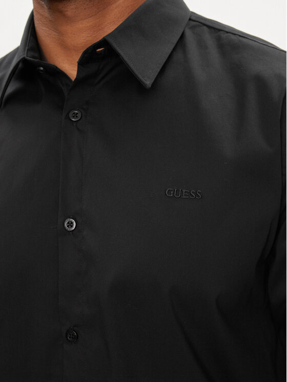 Guess Guess Риза Sunset M1YH20 W7ZK1 Черен Slim Fit