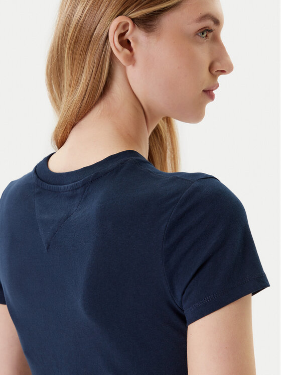 Tommy Jeans Tommy Jeans Тишърт Linear DW0DW21164 Тъмносин Slim Fit