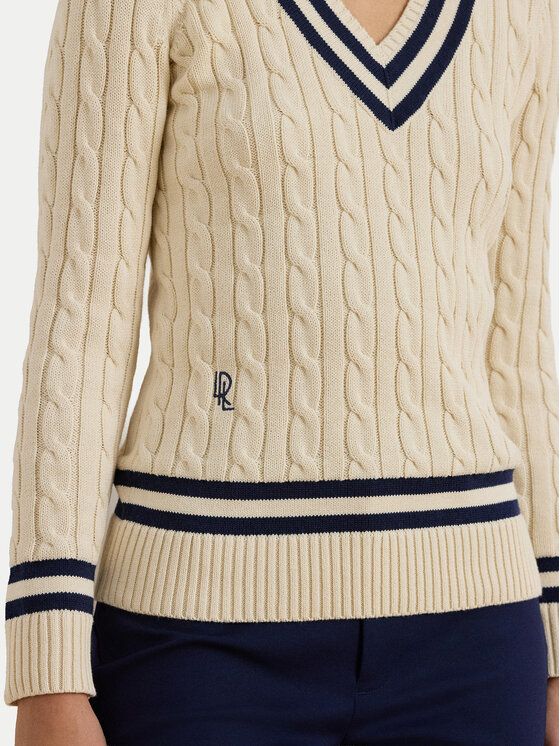 LAUREN RALPH LAUREN LAUREN RALPH LAUREN Sweter 200B22020001 Beżowy jasny Relaxed Fit