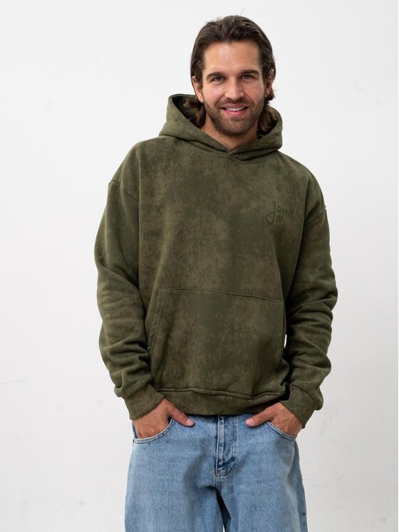 Jigga Wear Jigga Wear Bluza 132047 Zielony Oversize