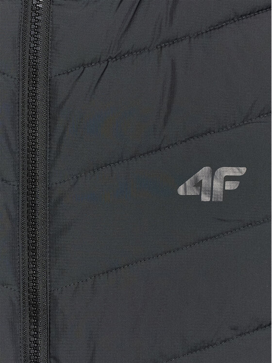 4F 4F Płaszcz zimowy MIDSHOP TEXTILE Czarny Regular Fit