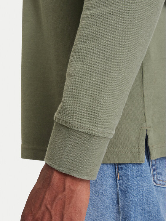 Tommy Jeans Tommy Jeans Тениска с яка и копчета DM0DM23630 Зелен Regular Fit