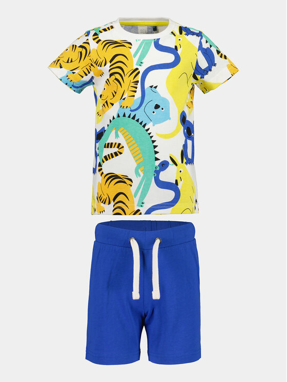 Blue Seven Set tricou și pantaloni scurți 826032 X Colorat Regular Fit