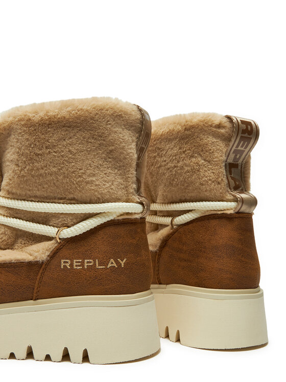 REPLAY REPLAY Cizme de zăpadă Melrose Hair Lace-Up GWF2H.000.C0014S Maro