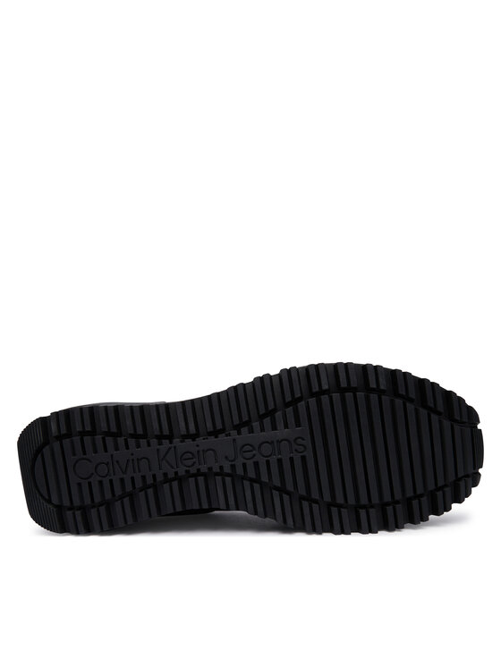 Calvin Klein Calvin Klein Sneakersy Toothy Runner Irregular Lines YM0YM01461 Czarny
