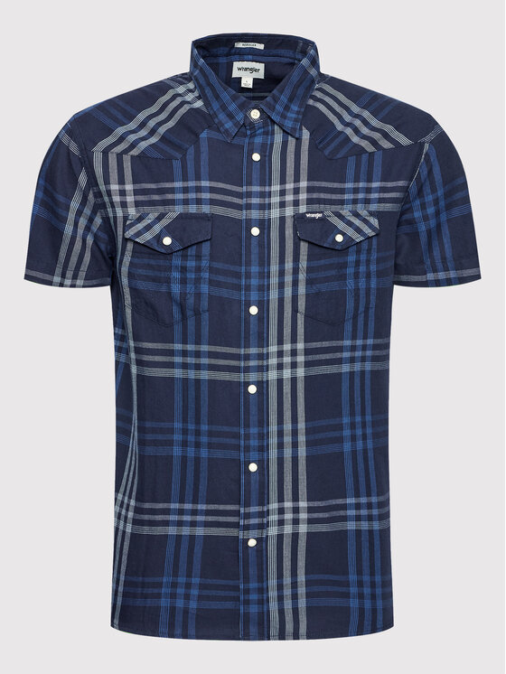 Wrangler Wrangler Camicia Western W5J03O114 112146124 Blu scuro Regular Fit
