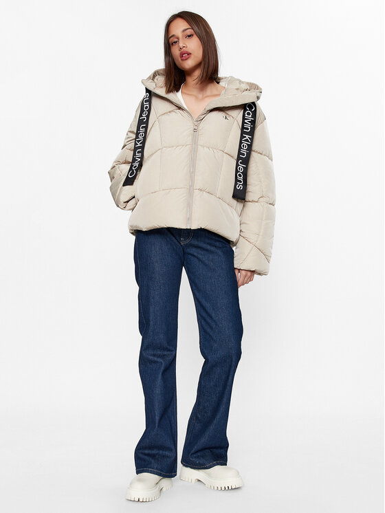 Calvin Klein Jeans Calvin Klein Jeans Žieminė striukė J20J221901 Smėlio Relaxed Fit