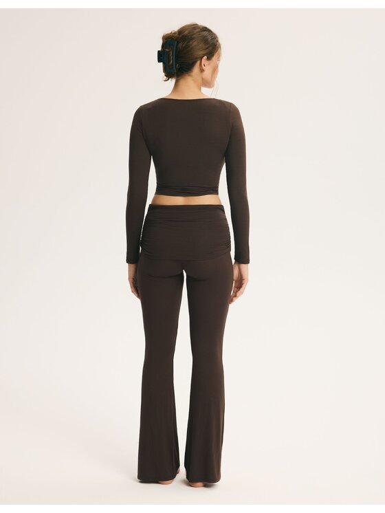 Esotiq Esotiq Spodnie dresowe 46032 Brązowy Regular Fit