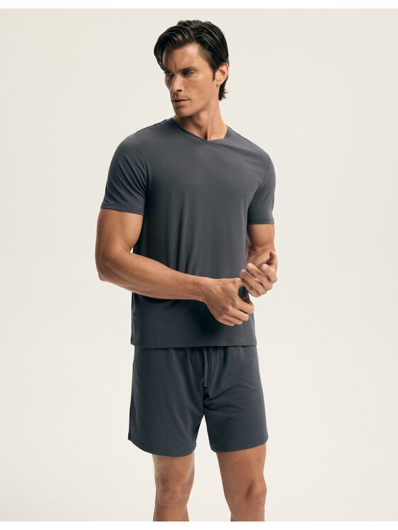 Esotiq Esotiq Piżama 44402 Szary Regular Fit