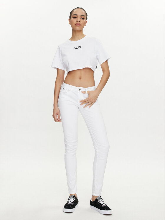 Vans Vans T-Shirt Flying V Crew Crop Ii VN000GFF Biały Regular Fit
