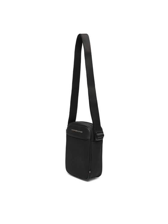 Tommy Hilfiger Tommy Hilfiger Плоска сумка Th Foundation Mini Reporter AM0AM13624 Чорний