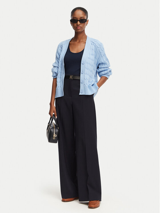 Tommy Hilfiger Tommy Hilfiger Kardiganas WW0WW50078 Šviesiai mėlyna Relaxed Fit
