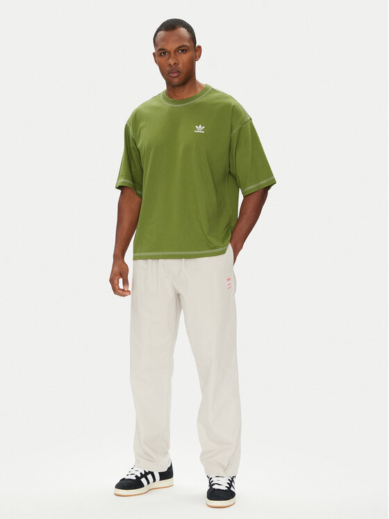 adidas adidas Majica Trefoil Essentials JX5245 Zelena Regular Fit