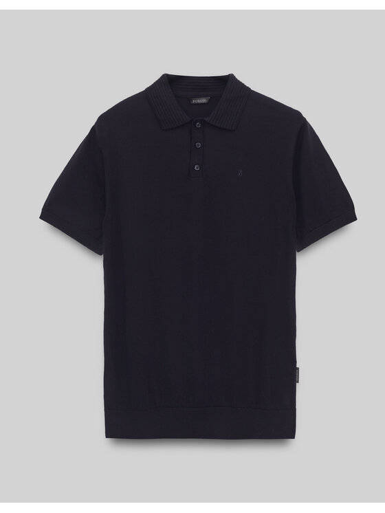Borgio Borgio Polo colliano Granatowy Classic Fit