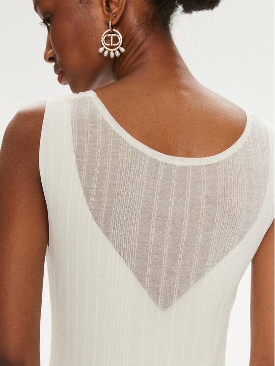PINKO Pinko Kleid für den Alltag Dune 103540 A1ND Écru Slim Fit