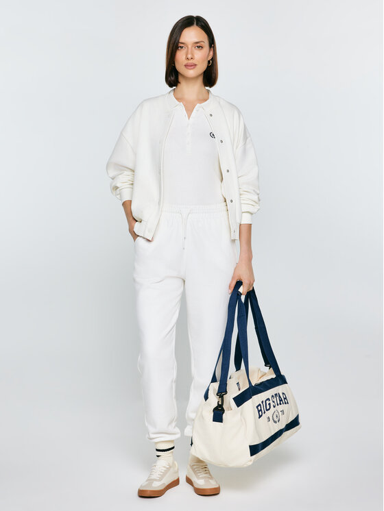 BIG STAR BIG STAR Bluza PIXELINA Biały Basic Fit