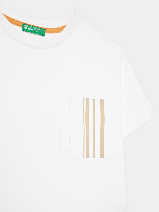 United Colors Of Benetton United Colors Of Benetton T-shirt 3096C10BK Bianco Regular Fit