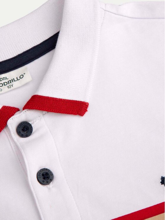 Coccodrillo Coccodrillo Polo ZC4143501EJB Biały Regular Fit