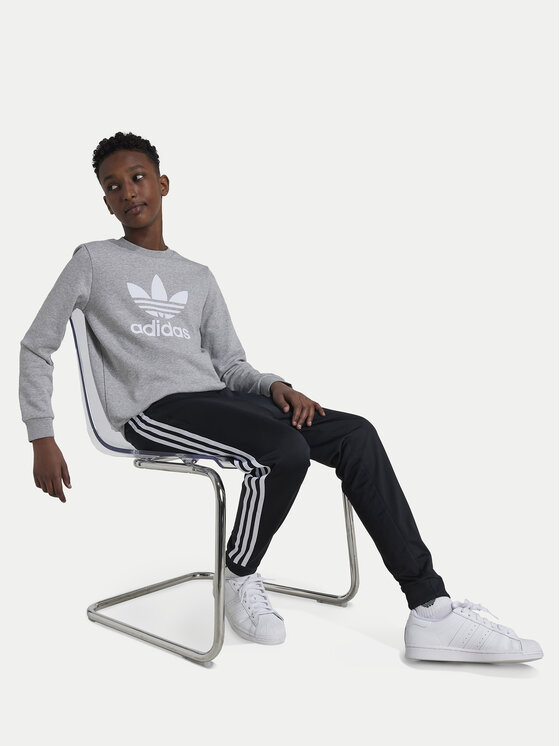 adidas adidas Bluza Trefoil IY7436 Szary Regular Fit