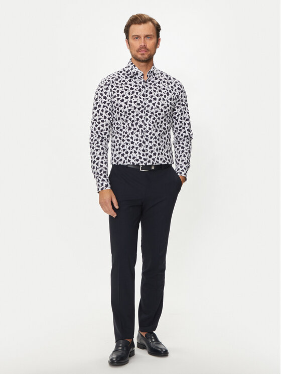 BOSS Boss Košeľa 50519877 Tmavomodrá Slim Fit