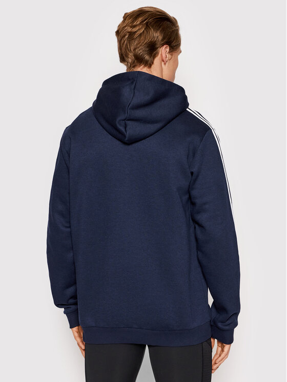adidas adidas Bluză Essentials Fleece 3-Stripes GK9073 Bleumarin Regular Fit