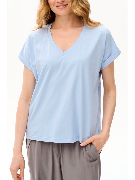 blue shadow blue shadow Bluzka Filya Niebieski Regular Fit