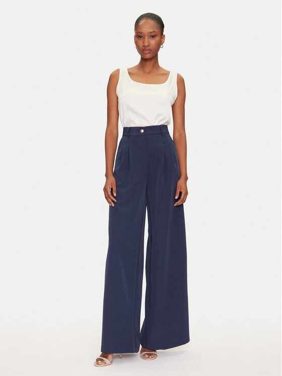 Guess Guess Palazzo hlače W5GB02 WH9Y2 Mornarsko modra Wide Leg