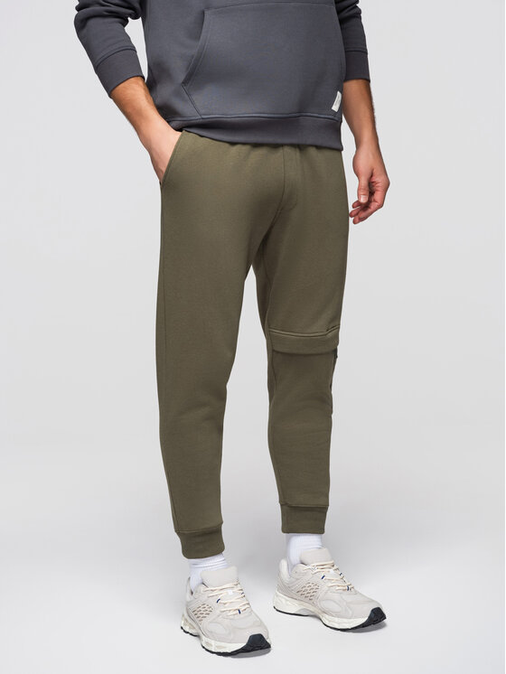 Ombre Ombre Spodnie dresowe P1529 Zielony Regular Fit