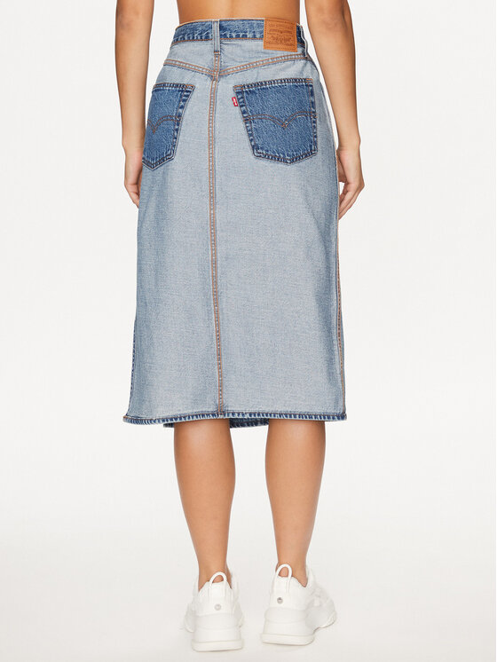 Levi's® Levi's® Дънкова пола Reversible Slit A6082-0000 Син Relaxed Fit