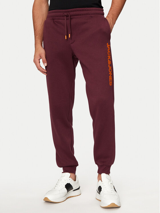 Jack&Jones Teplákové nohavice Gordon 12258477 Bordová Regular Fit