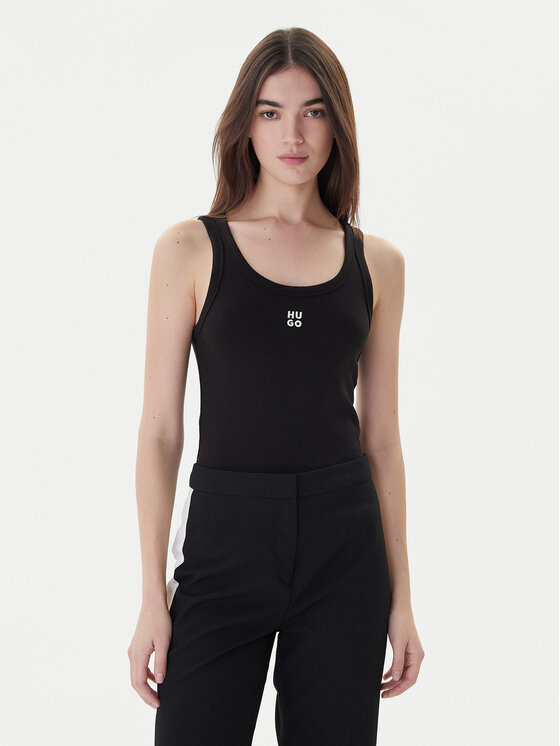 HUGO Hugo Marškinėliai Datamia 50514489 Juoda Slim Fit