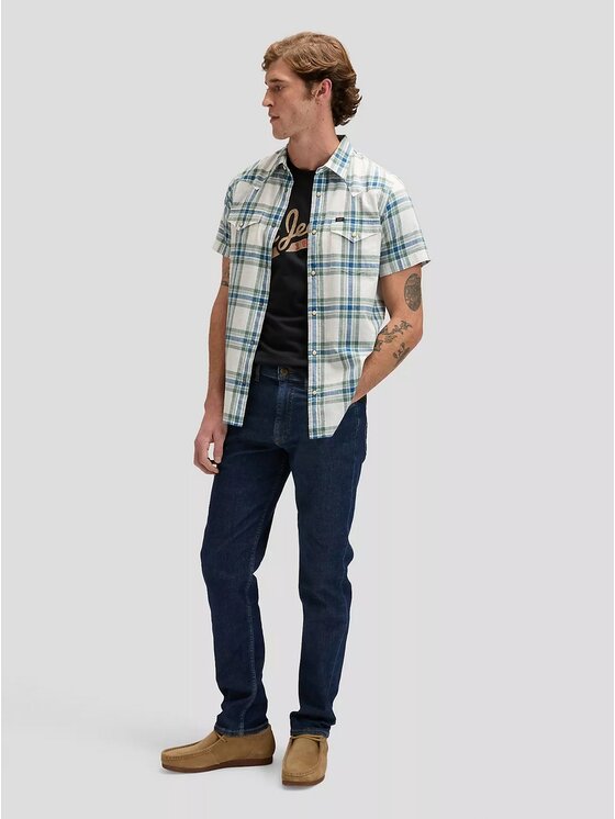 Lee Lee Jeansy Daren Granatowy Straight Leg
