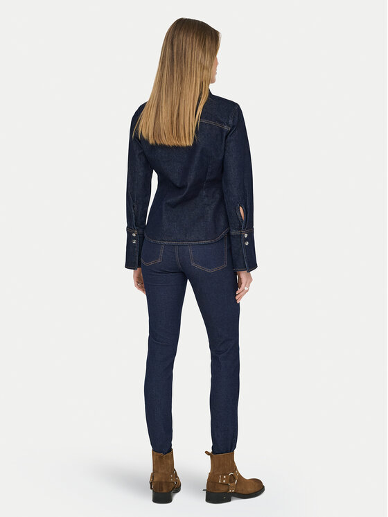 ONLY ONLY džínsová košeľa Perla 15359156 Tmavomodrá Slim Fit