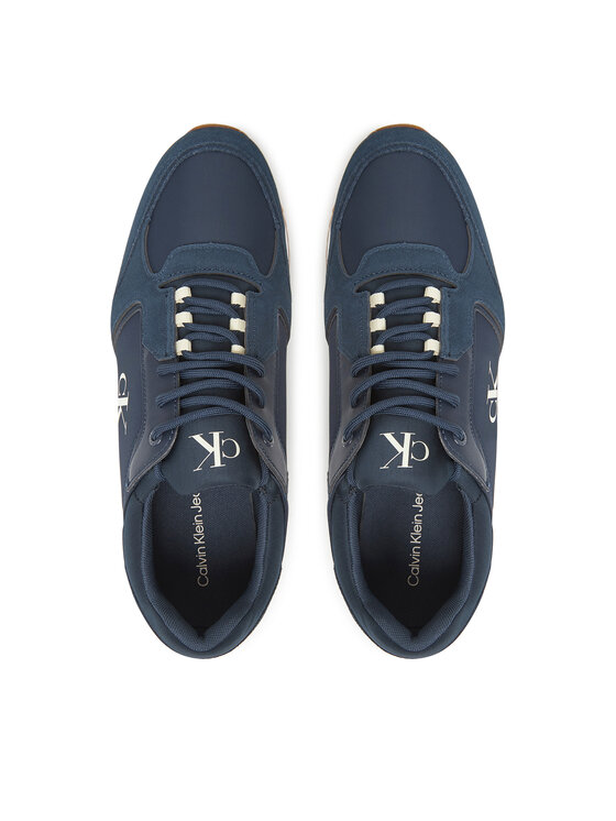 Calvin Klein Jeans Calvin Klein Jeans Sneakersy Retro Runner Sock Lace Up Ny-Su YM0YM01326 Granatowy