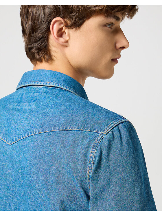 Wrangler Wrangler Camicia WESTERN SHIRT Blu Regular Fit